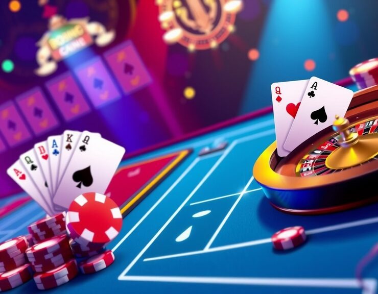 AduQ card game table with hand rankings on dadunation slot